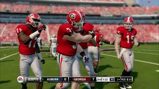 NCAA Football 14 Georgia vs Auburn Deep South's Oldest Rivalry 2024 Gameplay Xbox 360