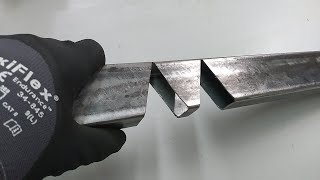 Cutting steel tube to 45-degree corner | Square tube cutting idea