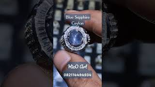 Natural Blue Star Sapphire Ceylon Ring Silver Microseting Minat +6282114494934 #shorts #sapphire