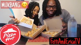 PIZZA HUT MUKBANG (PIZZA, WINGS, PASTA, GARLIC KNOTS, & CINNABONS)