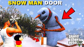 GTA 5 : Giant Snow Man Head Door | Shinchan & Franklin Help To Hulk in GTA 5 Tamil !