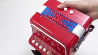 Accordion Musical Instrument Toys Children 7 Keys Colors