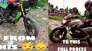 Yamaha FZ fully modifie proces 🧐 and carborator change in to Bajaj Pulsar 150 carborator.