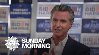 Gavin Newsom is "all in" with President Biden