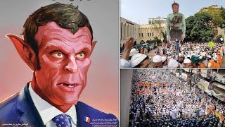 Furious Muslims around the world burn effigies and stamp on pictures of President Macron