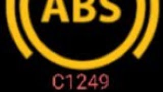 ABS indicator C1249 ABS error code on Toyota Fortuner 2015 V variant.