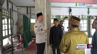 PANTAU PEMBANGUNAN MASJID DARUL MUTTAQIN, BUPATI SATONO BANTU 100 JUTA RUPIAH