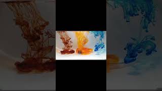 Air dan Warna Biru, Orange, Cokelat #timelapse #experiment #art #relax #relaxing #shorts