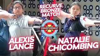 2023 Texas OPEN Youth Recurve Bronze Match - Alexis Lance vs Natalie Chicombing