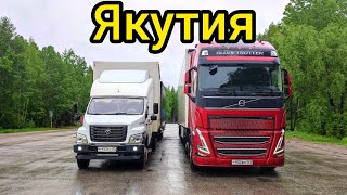 Встретились с Володей  REAL TRUCK2 в Якутии идём на пару