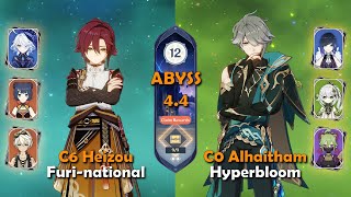 C6 Heizou Furi-national & C0 Alhaitham Hyperbloom | Spiral Abyss 4.4 - Floor 12 | Genshin Impact