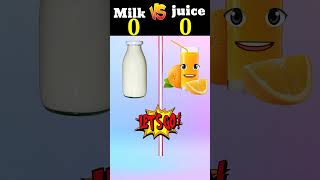 milk vs juice ❓️| #shorts #viral #mrindianhacker #brainxmania