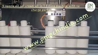 4 nozzle liquid filling machine max filling 1lt.