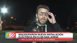 COOPMORTEROS - INAUGURARON NUEVA INSTALACIÓN ELÉCTRICA EN CLUB SAN JORGE