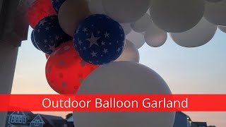 Building a balloon arch | 4th of July balloon garland with Party City & Dollar Tree balloons