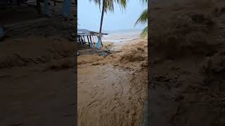 Así la lluvia hoy en Caleta de Campos, Michoacán