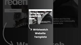 New wristwatch website template #ytshorts #shorts #bradsmith