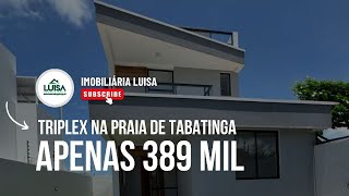 TRIPLEX COM COBERTURA PANORAMICA, ÁREA DE LAZER COMPLETA, VISTA PARA O MAR, 3 QTS POR APENAS 389 mil