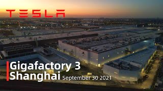 (September 30 2021)Tesla Gigafactory 3 Shanghai 4K Video