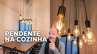 Lustre Pendente - Iluminação estilo industrial na Sala de Jantar