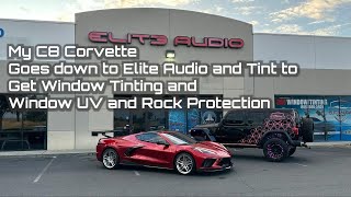 My C8 Corvette goes down to Elite Audio and Tint !!