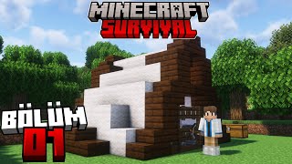 EFSANELERİN BAŞLANGIÇ EVİ!😱┇Minecraft Survival ▹Bölüm 01