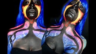 The Upside Down: Stranger Things 2 Body Paint Time Lapse