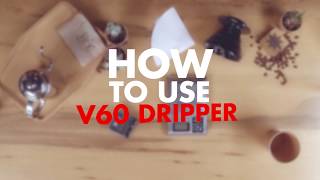 How to use V60 dripprer coffee maker كيف نستخدم أداة القمع  لتحضير القهوة