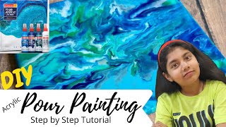 Acrylic pour Painting | Paint Pour Kit | Camel Diy Kit | Fluid Art Kit | step by step Tutorial