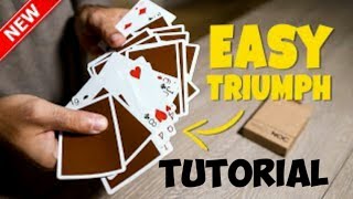 super easy hard HITTING triumph card trick TUTORIAL/card tricks revealed