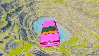 Cars vs Leap of Death Realistic Crashes BeamNG drive #185 | BeamNG