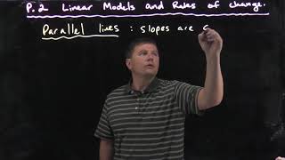 Lecture P2  Linear Models and Rates of Change