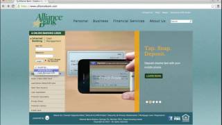 Alliance Bank Online Banking Login Instructions