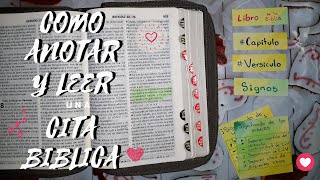 Tutorial: ¿Cómo anotar y leer una cita biblica? | Faby Vega