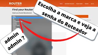 Encontre todas as senhas padrão de qualquer roteador