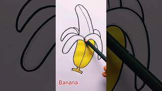 easy banana drawing #shorts #bananadrawing