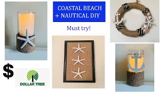 COASTAL BEACH  + NAUTICAL DOLLAR TREE DIY Part 2  / Home Décor Ideas 2021