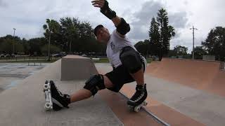 How to 'coping kick' on roller skates!