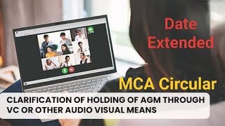 MCA circular on Conduct of AGM/ EGM through VC/OAVM