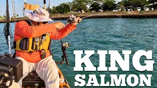 Battling A BIG Fall Run King Salmon on Lake Michigan