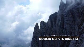 Guglia GEI - Via Diretta (Menato, Pamato 1932) Gruppo del Fumante - Monte Carega Piccole Dolomiti