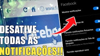 Como desativar todas as notificações do Facebook