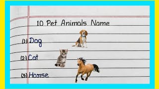 10 Pet Animals Name/ Pet Animals Name