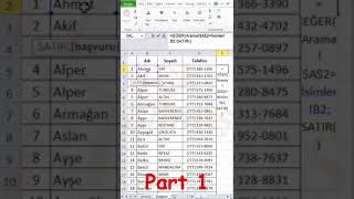 #Excel Tlf Rehberi İçinde Arama Part 1