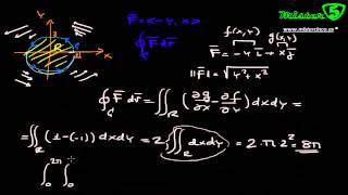 Problema aplicación Teorema de Green. Cálculo Vectorial Mistercinco