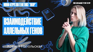 Взаимодействие аллельных генов | Ксения Напольская 100бальный