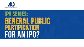 How Can General Public Participate In An IPO? | AKD Securities Limited