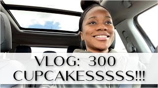 VLOG: 300 Cupcakes! | Ebony's Curly TV #EbsCurlyTV