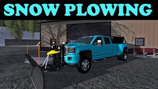 Farming Simulator 17 | Snow Plowing the Shop | GMC Plow Truck