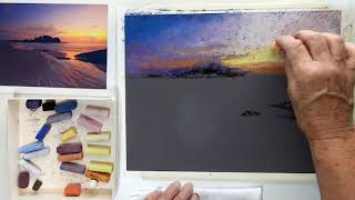 Painting a Sunset in Soft Pastels